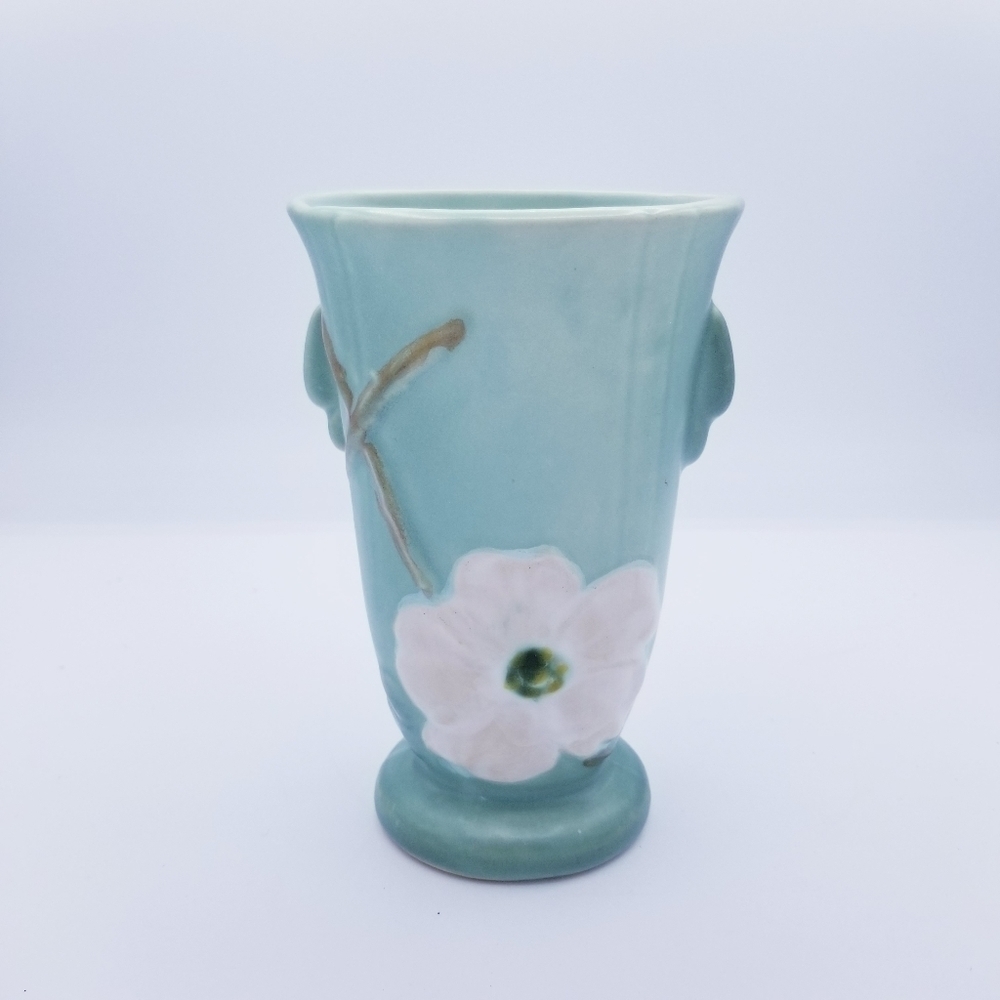 Weller Pottery Green Floral Vase Vintage
